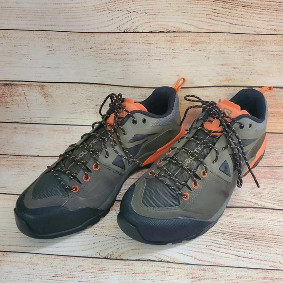 Salomon Shoes - Salomon Women's 9.5 X Alp Spry Approach Low Trekking Hiking Sneakers Gray/Coral